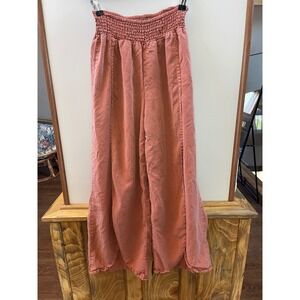 Forever 21 Women's XS Terracotta Tulip Split Leg Boho Wide Leg Pants